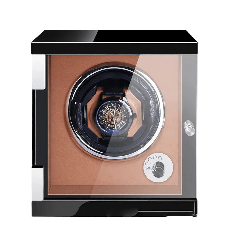 WATCHMATIC Bruno Brown Luxury Watch Winder - 9 Slots 14:200006151Black Brown-9;5:201452367Vertical type D - WatchMatic