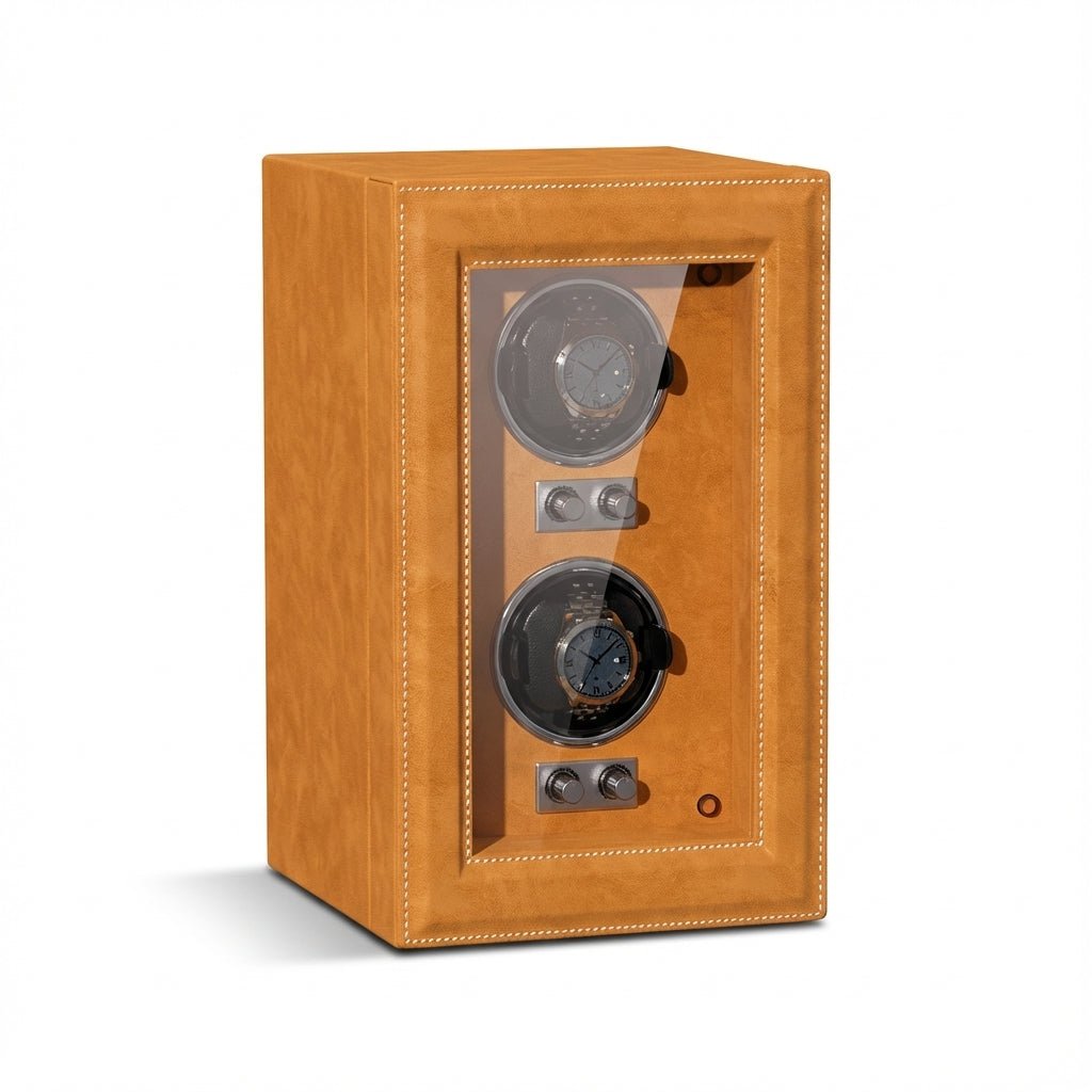 WatchMatic Aurex Double Watch Winder Orange -02 - WatchMatic