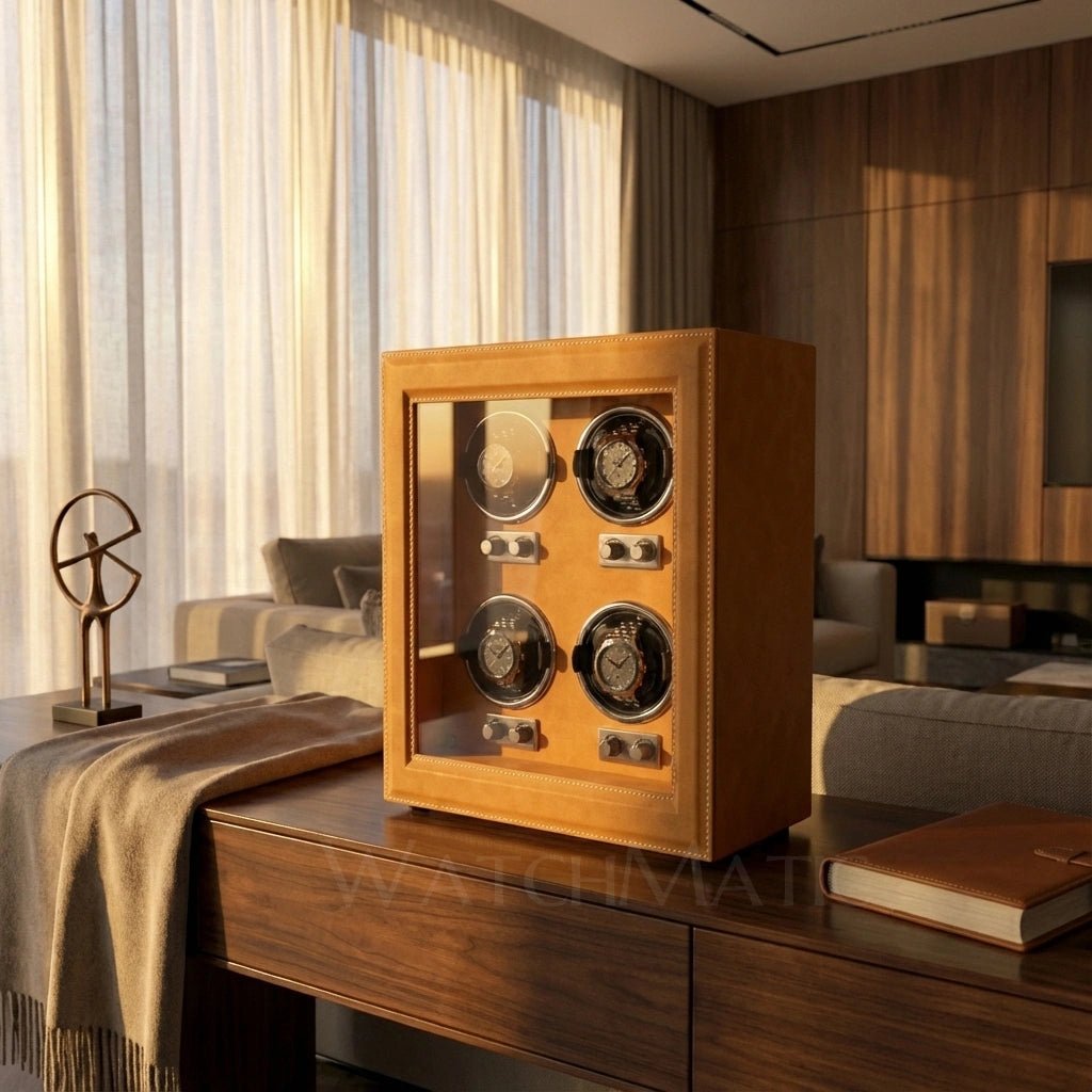 WatchMatic Aurex Quad Watch Winder Orange -04 - WatchMatic