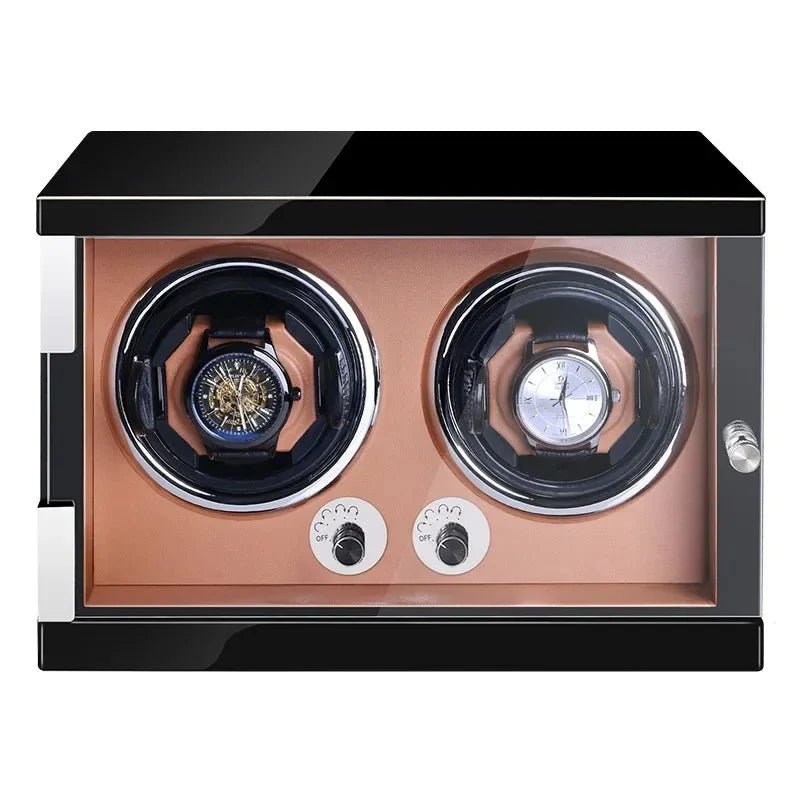 WATCHMATIC Bruno Brown Luxury Watch Winder - 9 Slots 14:200006151Black  Brown-9;5:201452367Vertical type D - WatchMatic