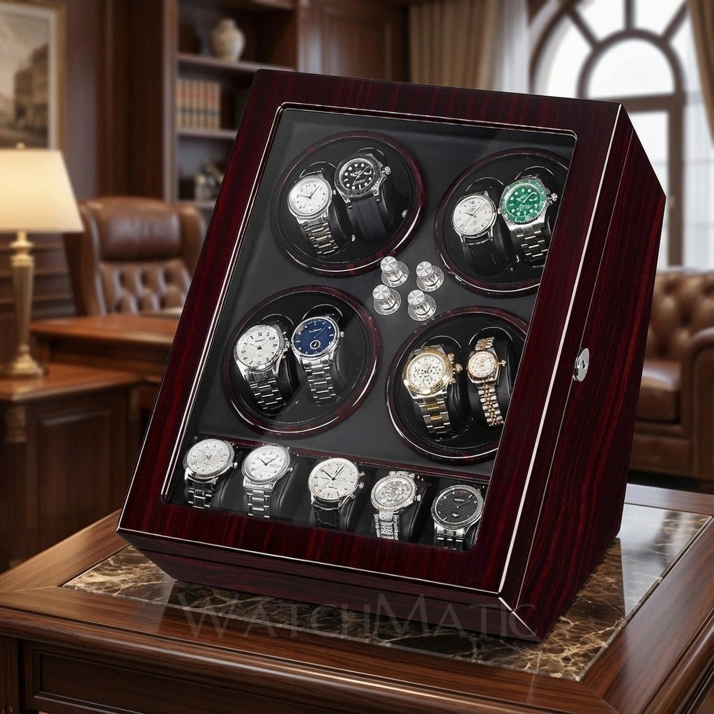 WATCHMATIC Kroner Automatic 8+5 Watch Winder Win Red - WatchMatic